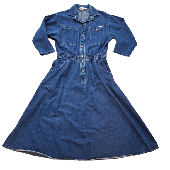 Dreams Dresses & Skirts - Denim Midi Shirt Dress - Blue
